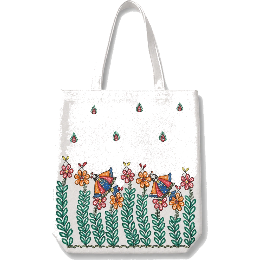 Nakshi Floral Tote Bag